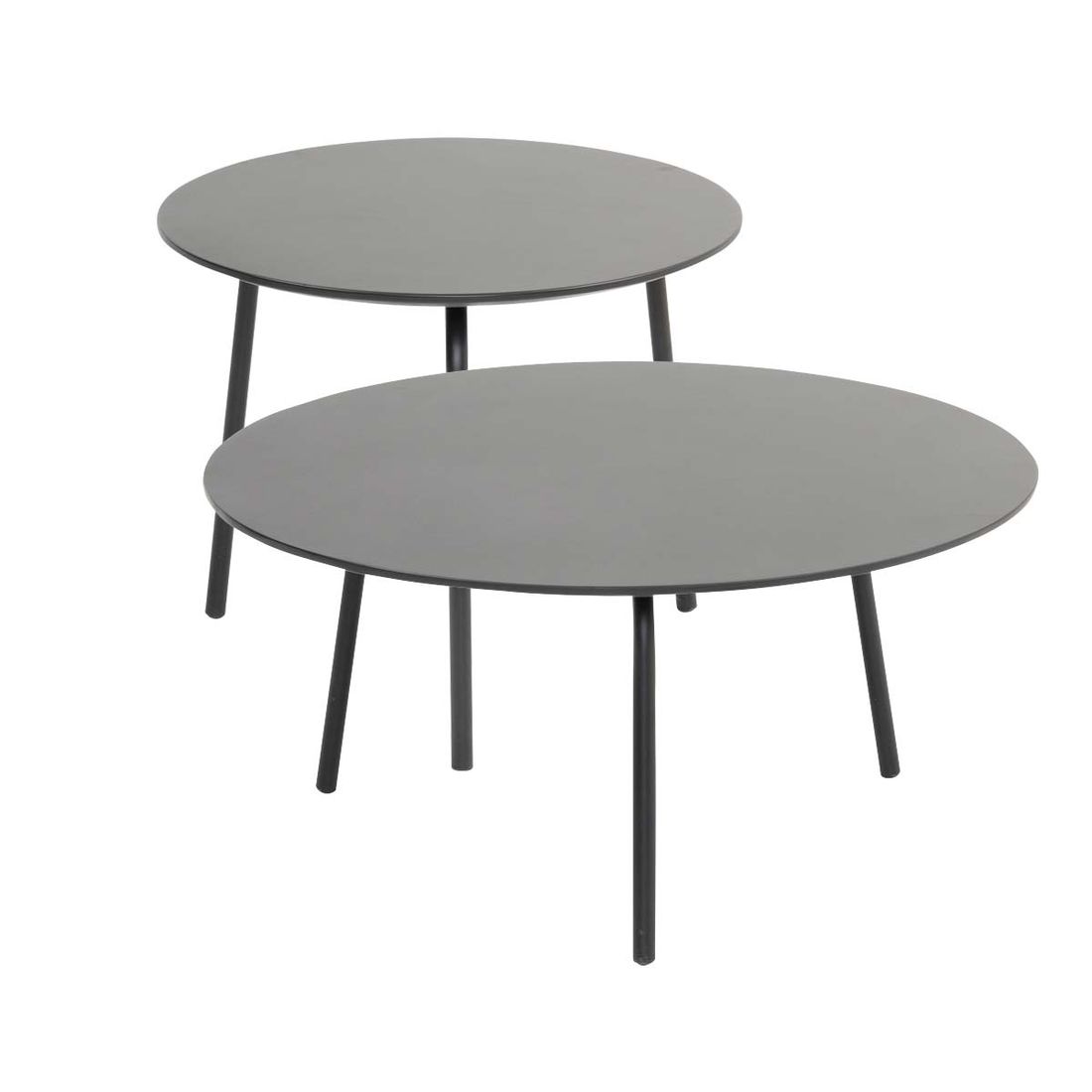 Loungesett Lion stål og tau med loungebord samlet sett