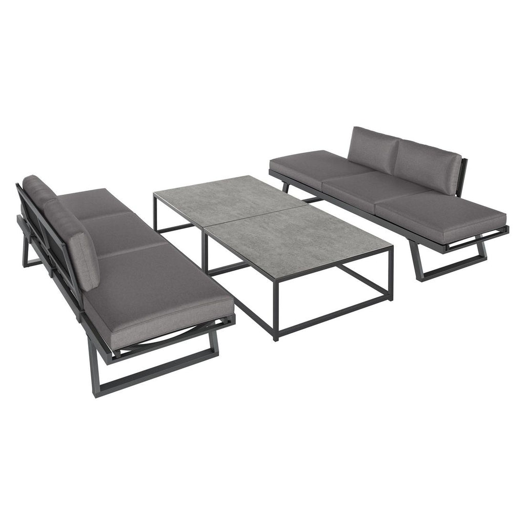 Loungesett Lucca med loungebord bakside