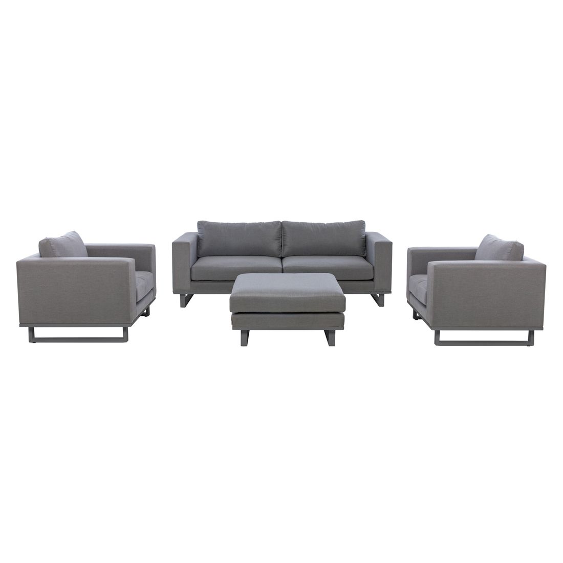 Loungesett Miami aluminium Sunbrella 200x90 cm bakside