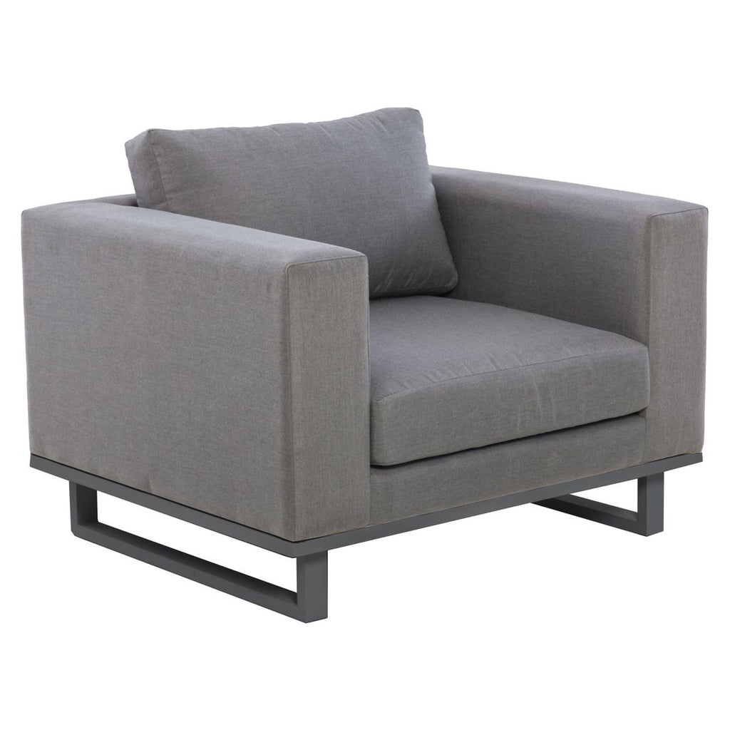 Loungesett Miami aluminium Sunbrella 200x90 cm nærbilde av ramme