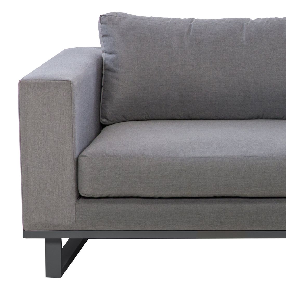 Loungesett Miami aluminium Sunbrella 200x90 cm utsikt fra siden