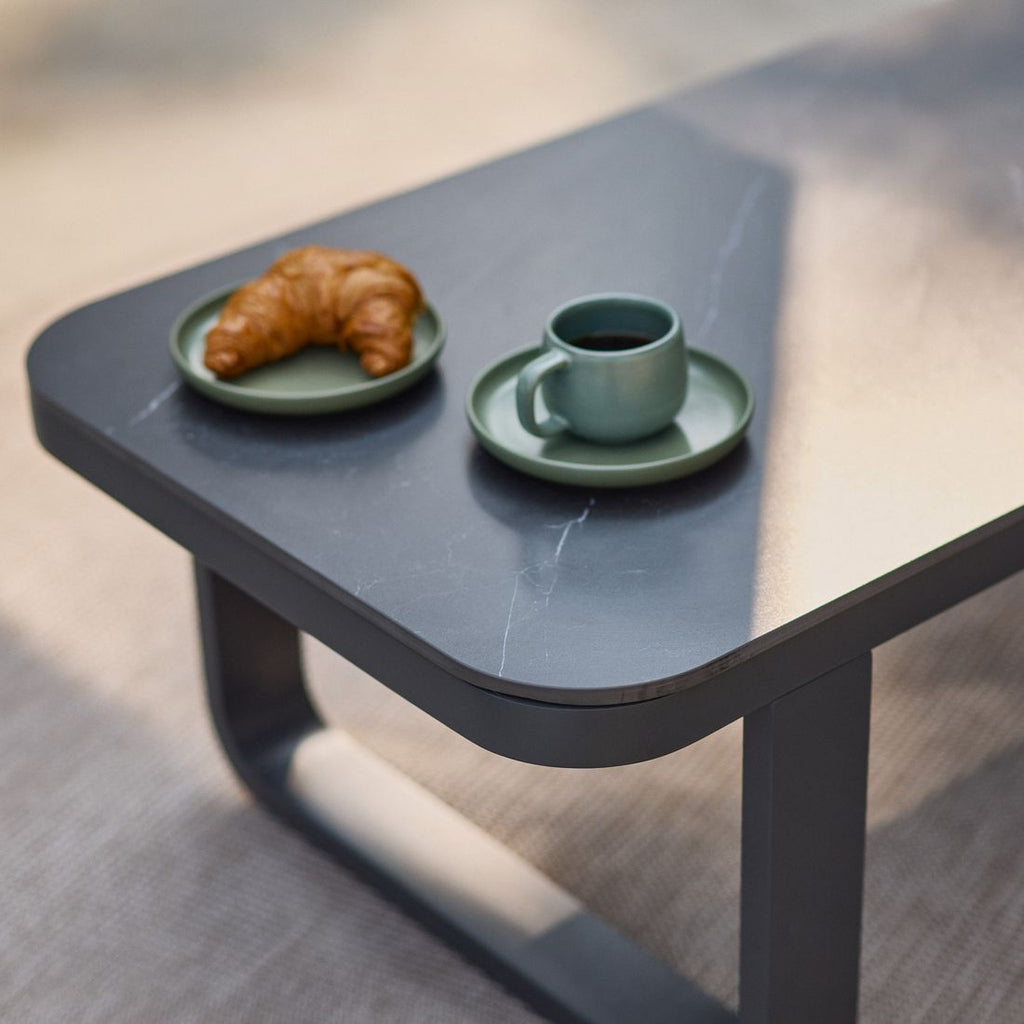 Loungesett Milano aluminium/olefin med loungebord - Hartman