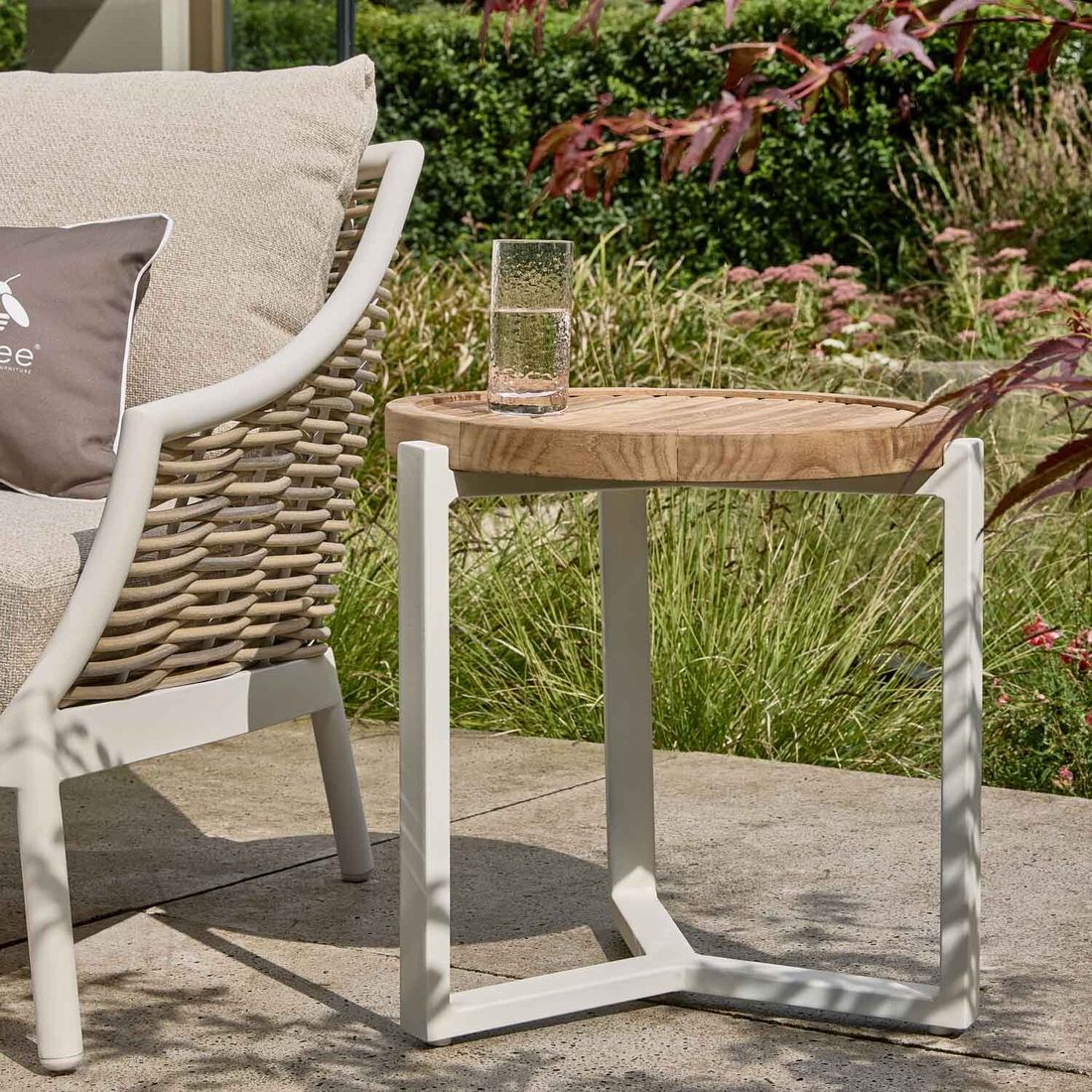 Loungesett Milou aluminium/polyrotting med loungebord - Apple Bee