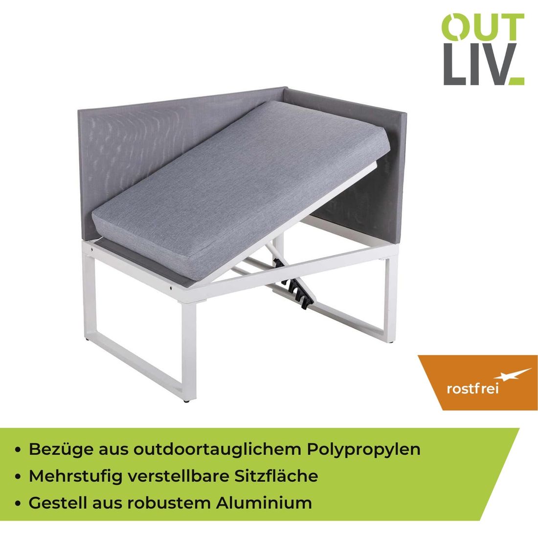 Loungesett Modular med loungebord aluminium/textilen - OUTLIV.