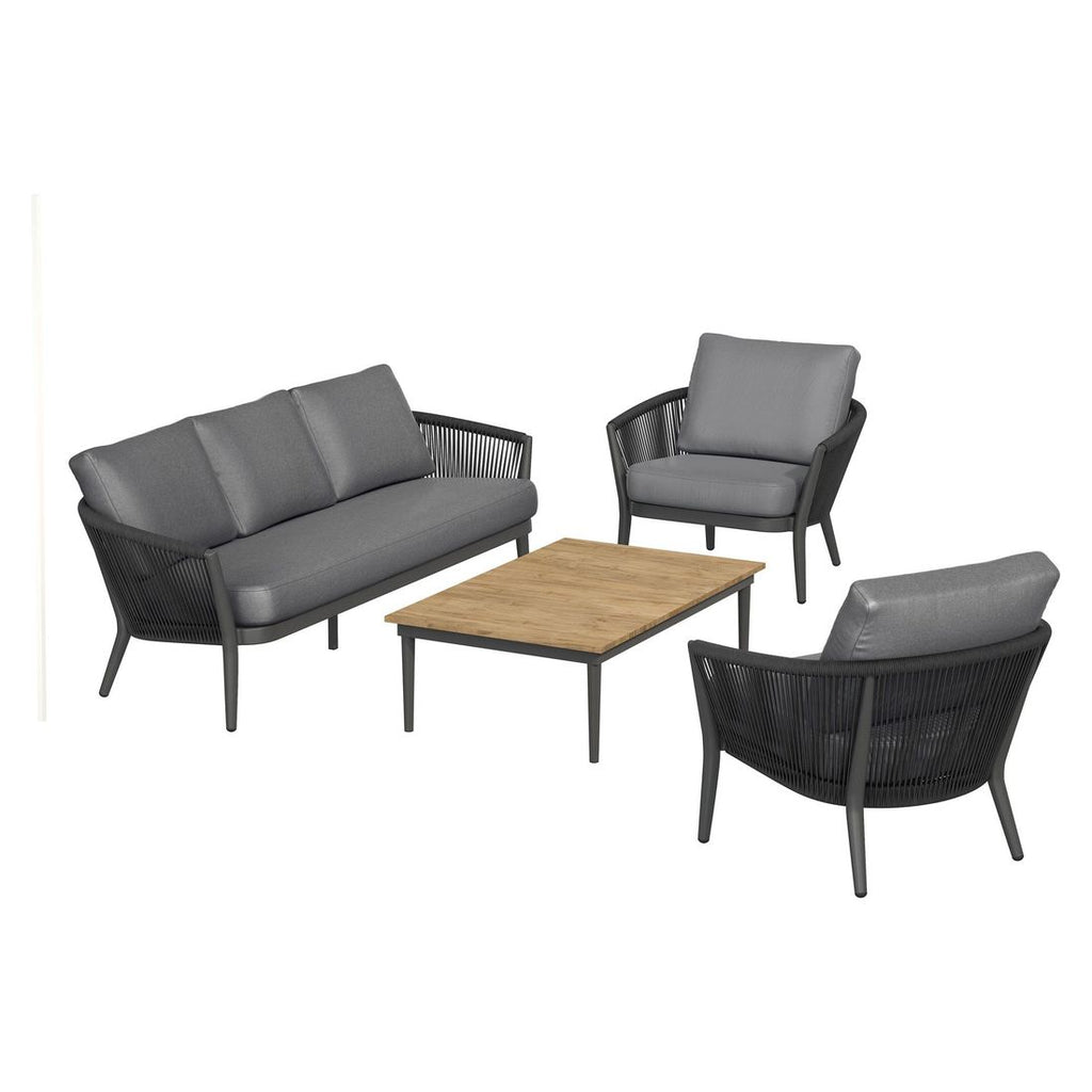Loungesett Monet med loungebord aluminium tau olefin bakside