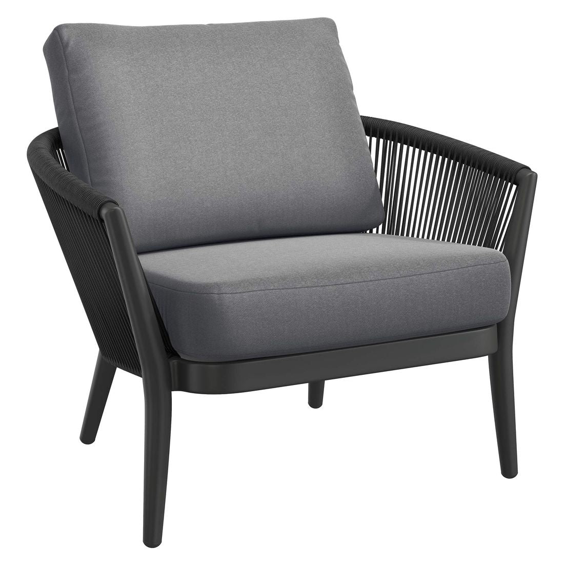 Loungesett Monet med loungebord aluminium tau olefin detalj av tau
