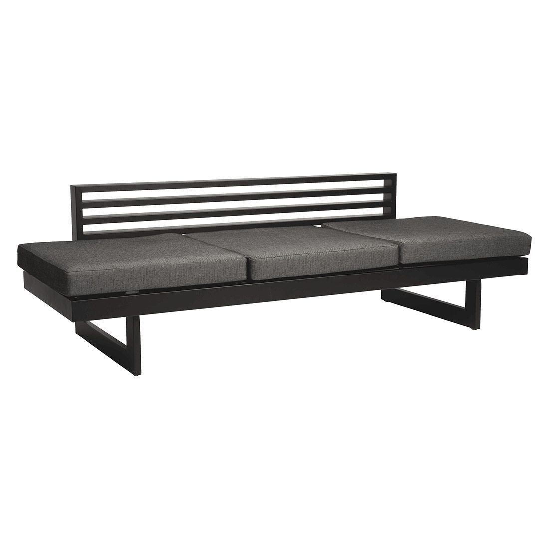 Loungesett New Holly med loungebord aluminium/utestoff - Stern montert på terrasse