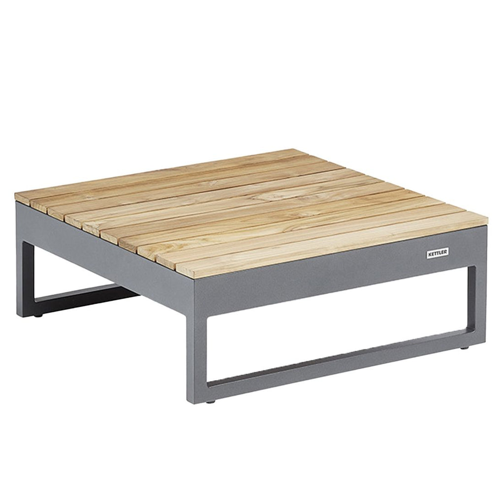 Loungesett Ocean Skid Platform aluminium/teak Kettler montert på terrasse