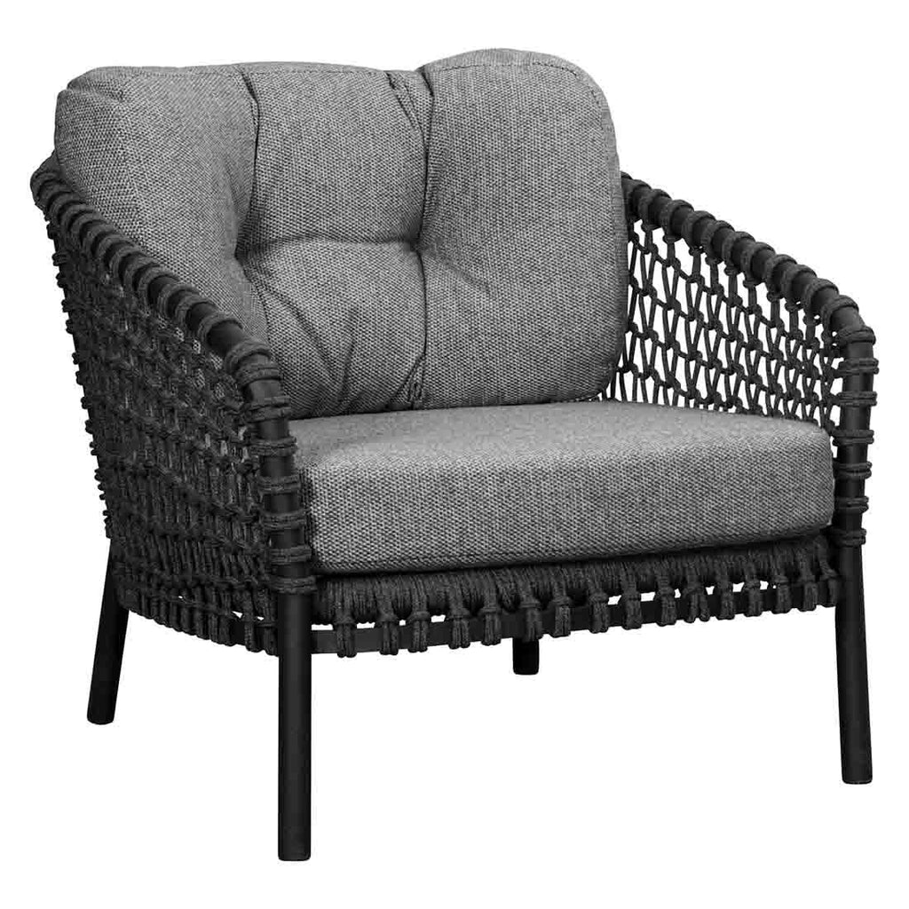 Loungesett Ocean med loungebord detalj av teak bordplate