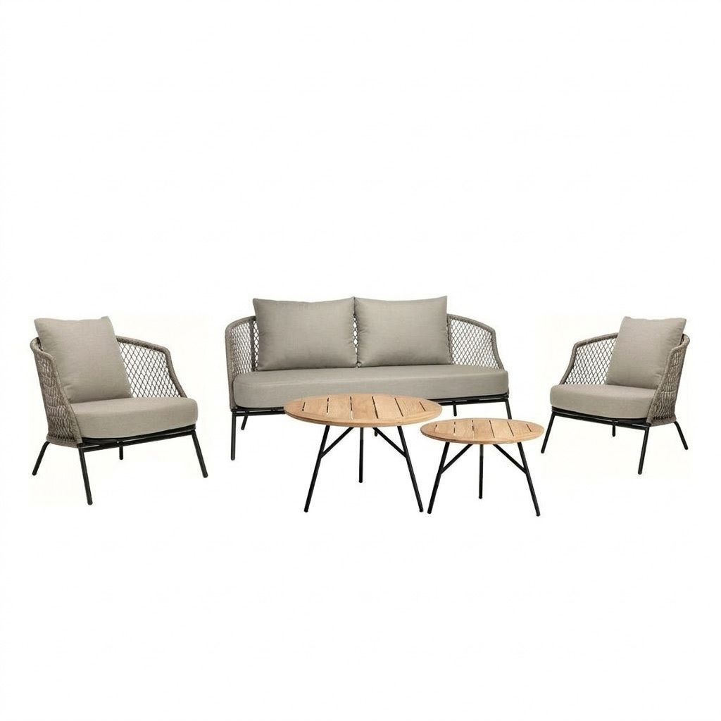 Loungesett Odea med loungebord aluminium tau Stern bakside