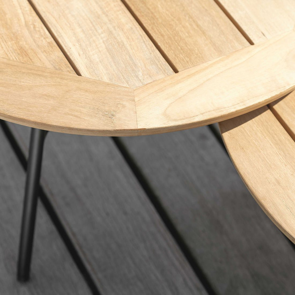 Loungesett Odea aluminium tau med loungebord cream stabilt trefotsbord