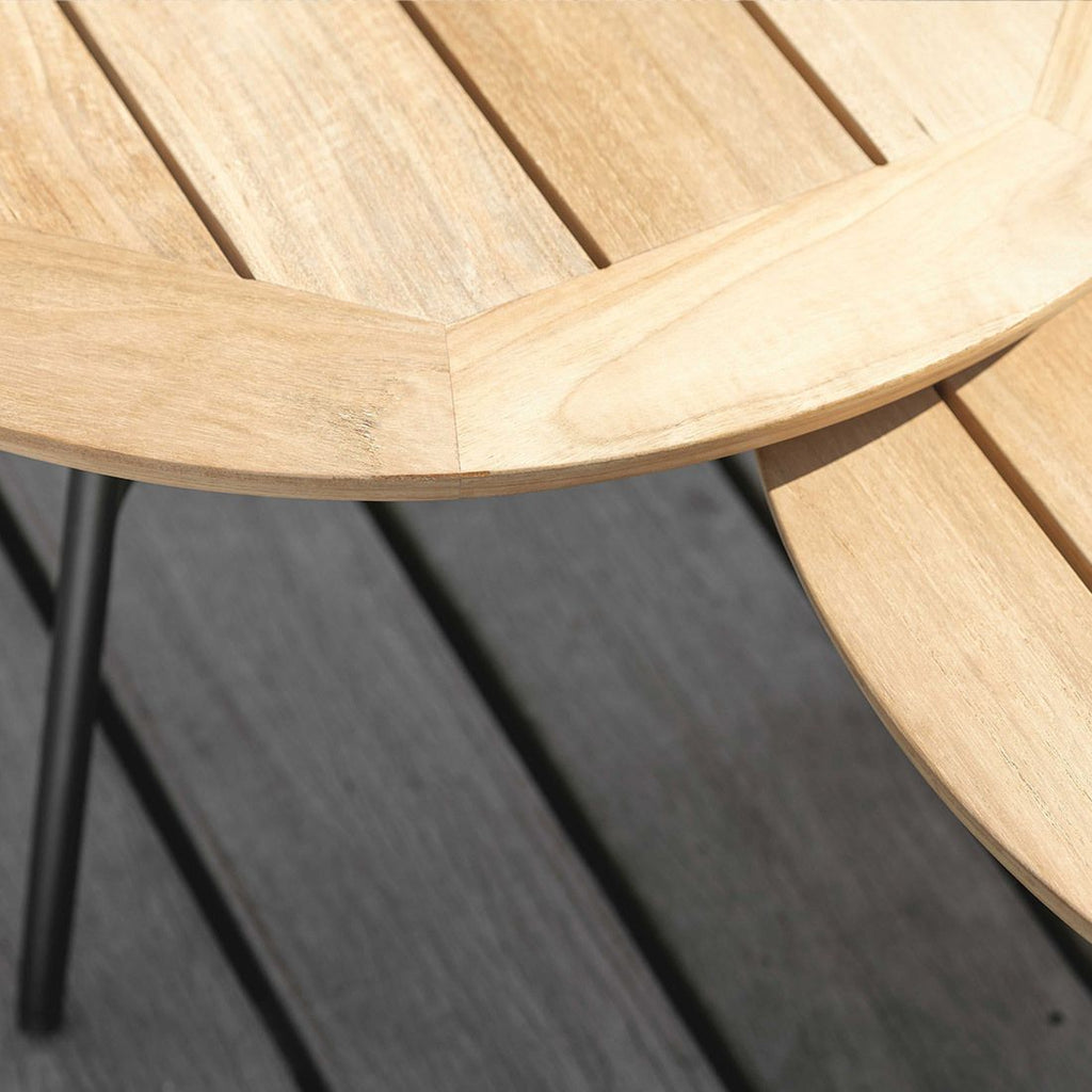 Loungesett Odea aluminium tau med loungebord detaljer av ben
