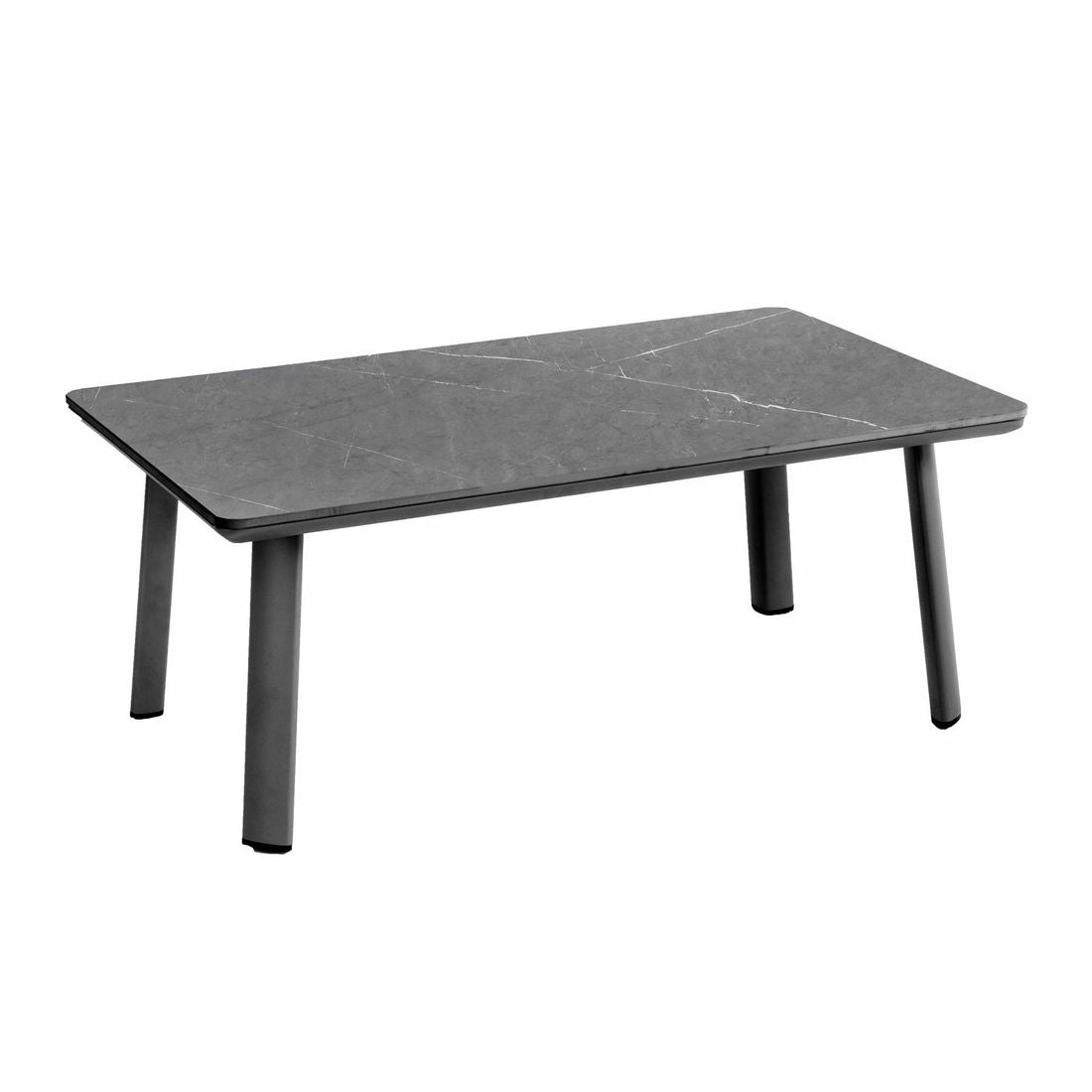 Loungesett Palermo aluminium/textilen antrasitt bordplate i Sinterstone