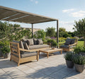 Loungesett Portofino resirkulert teak olefin sett forfra