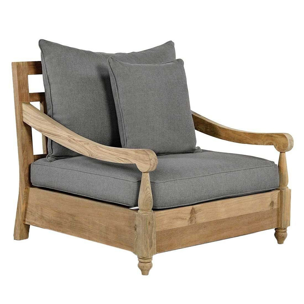 Loungesett Portofino resirkulert teak olefin utsnitt av ramme