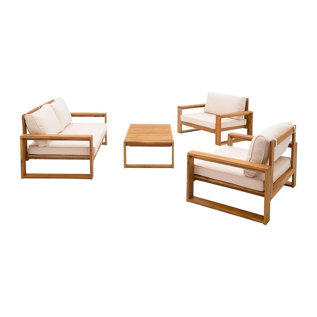 Loungesett Santa Cruz med bord detalj av akasietre