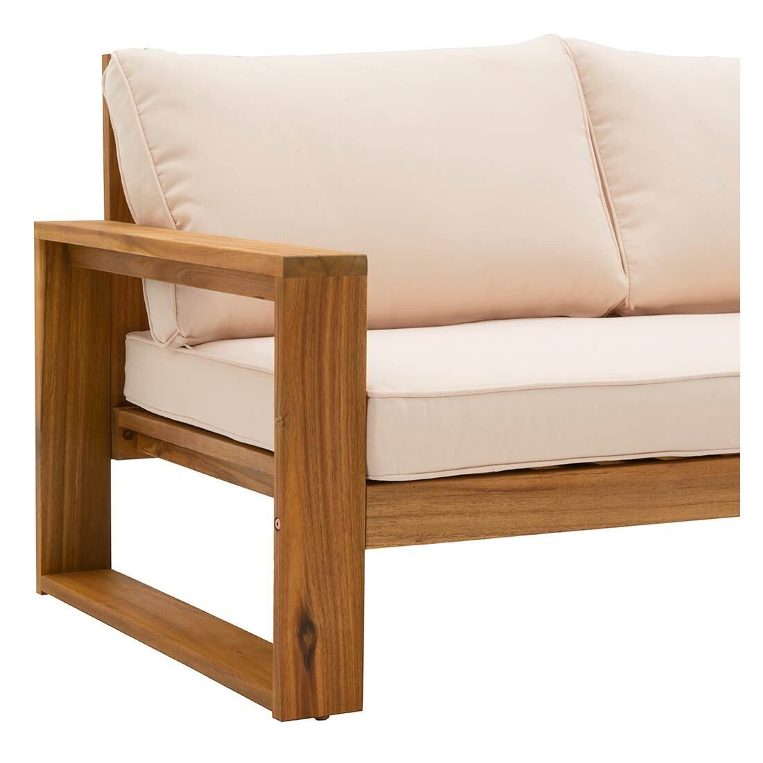 Loungesett Santa Cruz med loungebord, akasie/polyester - OUTLIV.