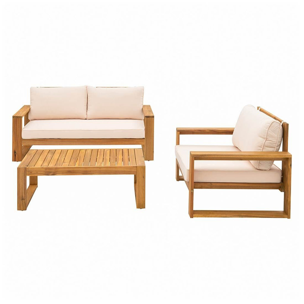 Loungesett Santa Cruz med loungebord nærbilde av polyester stoff