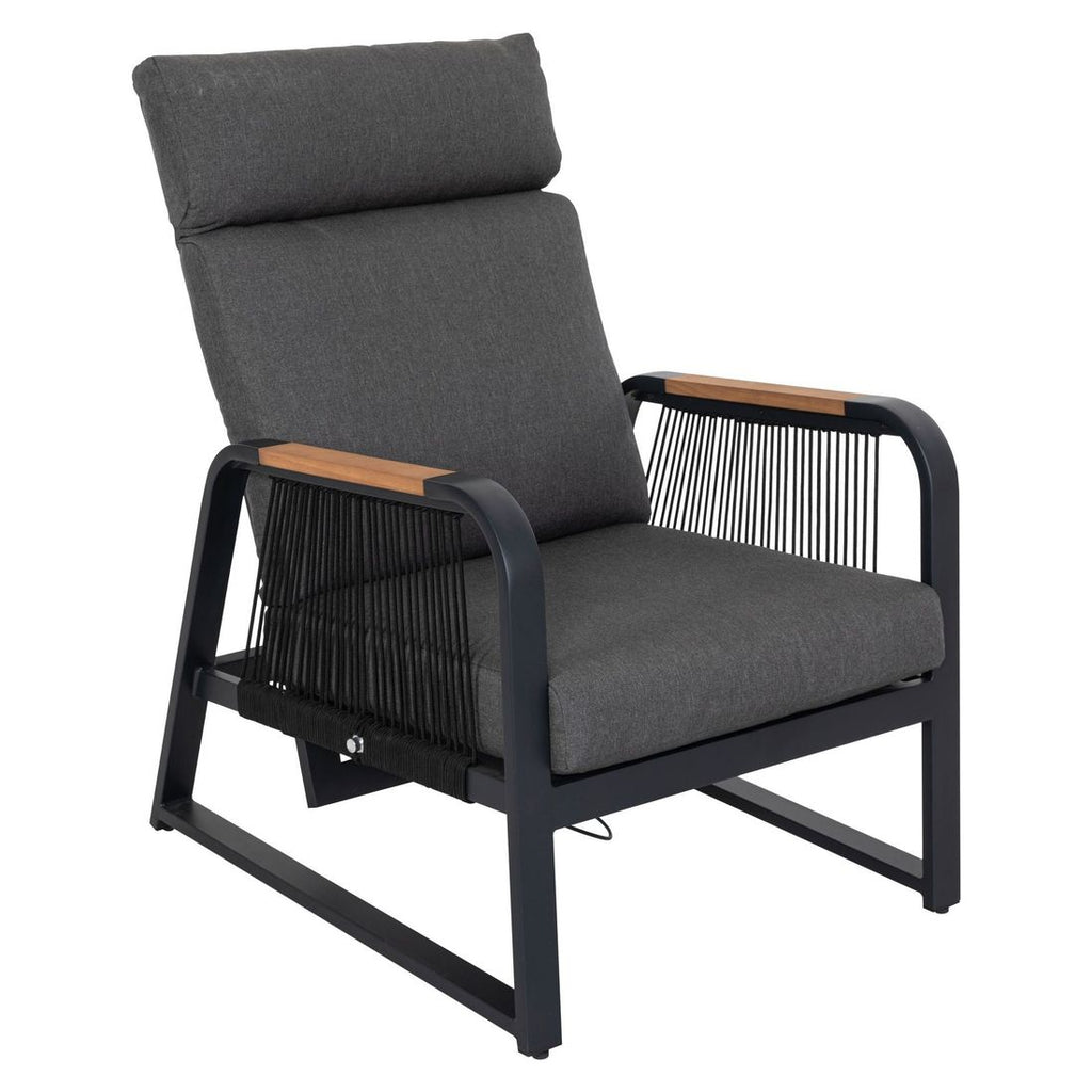 Loungesett Siena med loungebord aluminium tau eukalyptus nærbilde av tekstil
