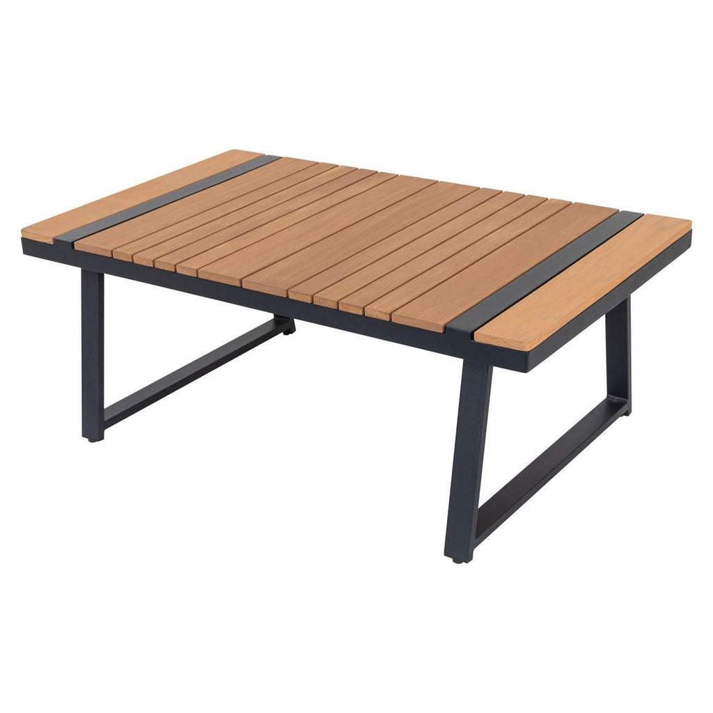 Loungesett Siena med loungebord aluminium tau eukalyptus sittestilling