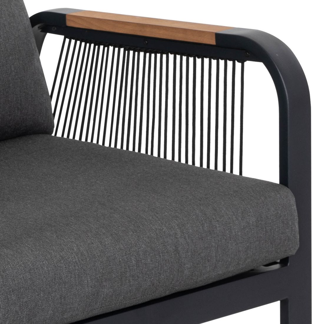 Loungesett Siena med loungebord aluminium tau eukalyptus polstrede puter