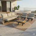 Loungesett Sky med loungebord front utsikt Zebra