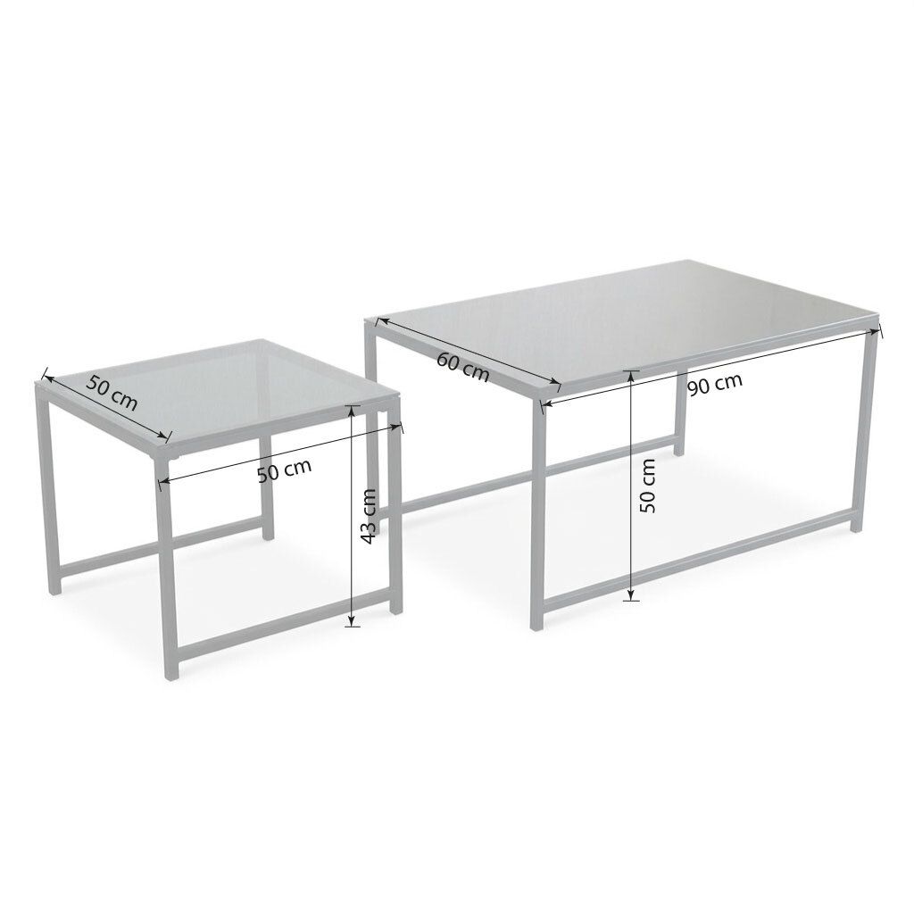 Loungesett Space med loungebord stål/polyester Acamp komplett sett
