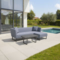 Loungesett Tonga med loungebord aluminium/Sunbrella forfra