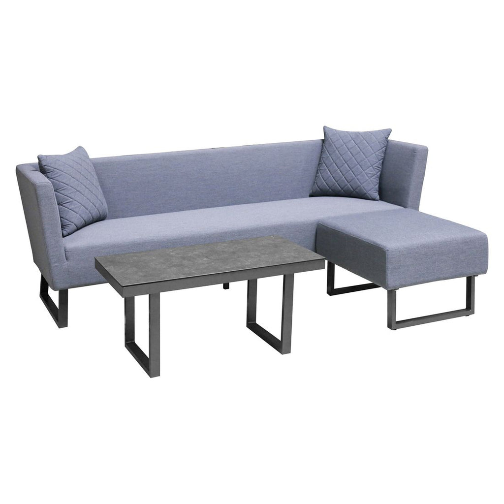 Loungesett Tonga med loungebord aluminium/Sunbrella bakside