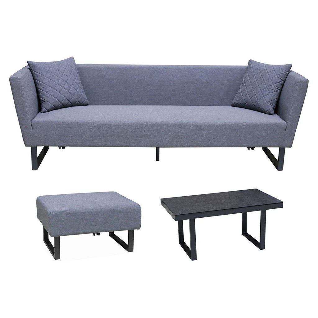 Loungesett Tonga med loungebord aluminium/Sunbrella detalj av stoff