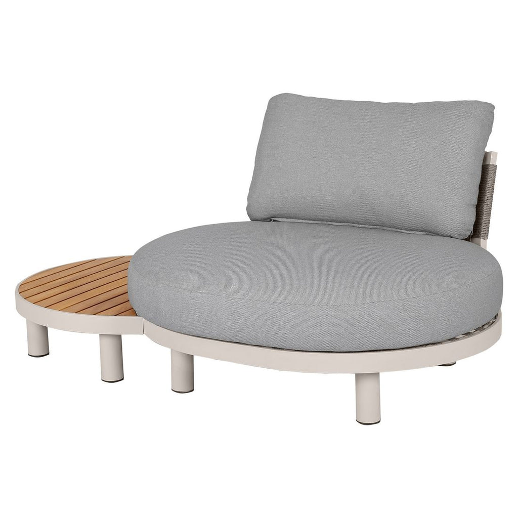 Loungesett Washington aluminium/akasie/olefin med tau helhetsbilde