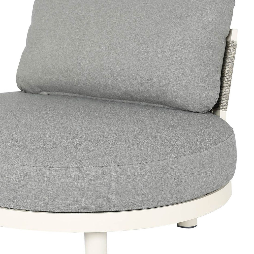 Loungesett Washington Deluxe aluminium/teak komfortabel sittehøyde
