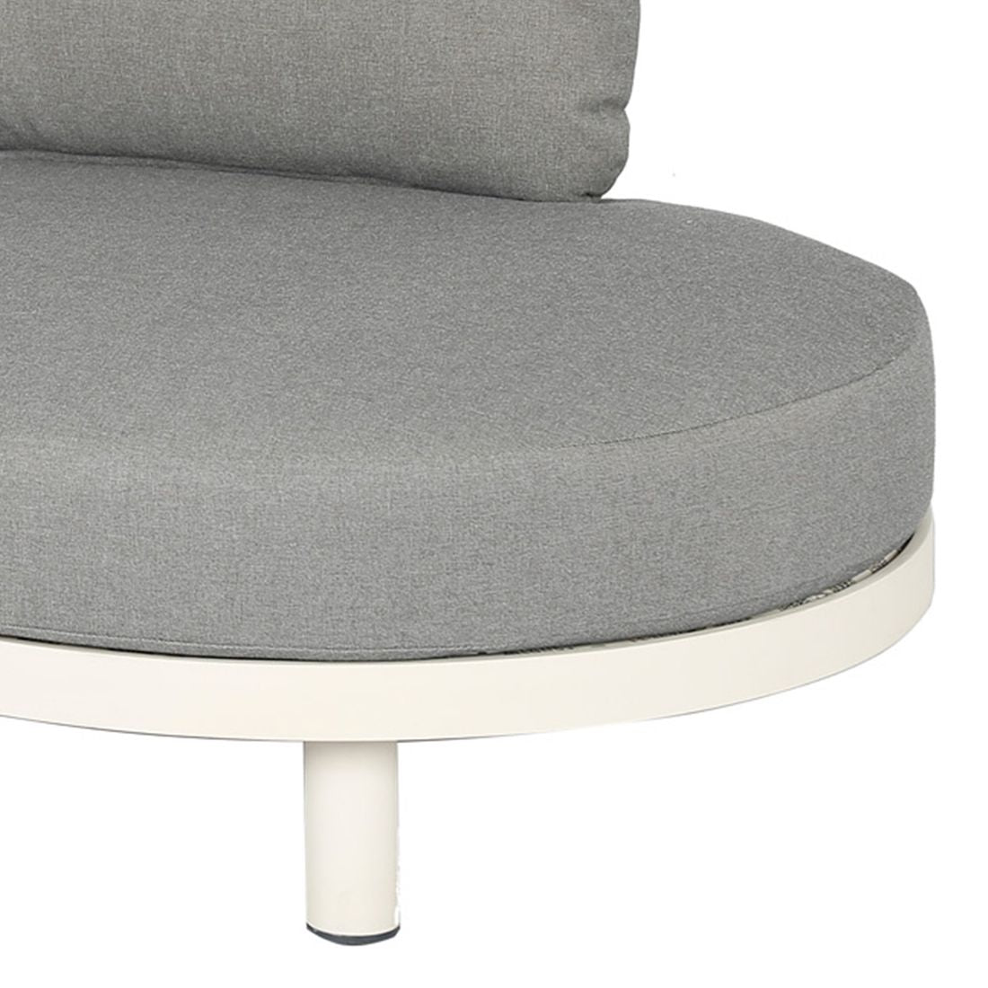 Loungesett Washington Deluxe aluminium/teak design i maritim stil