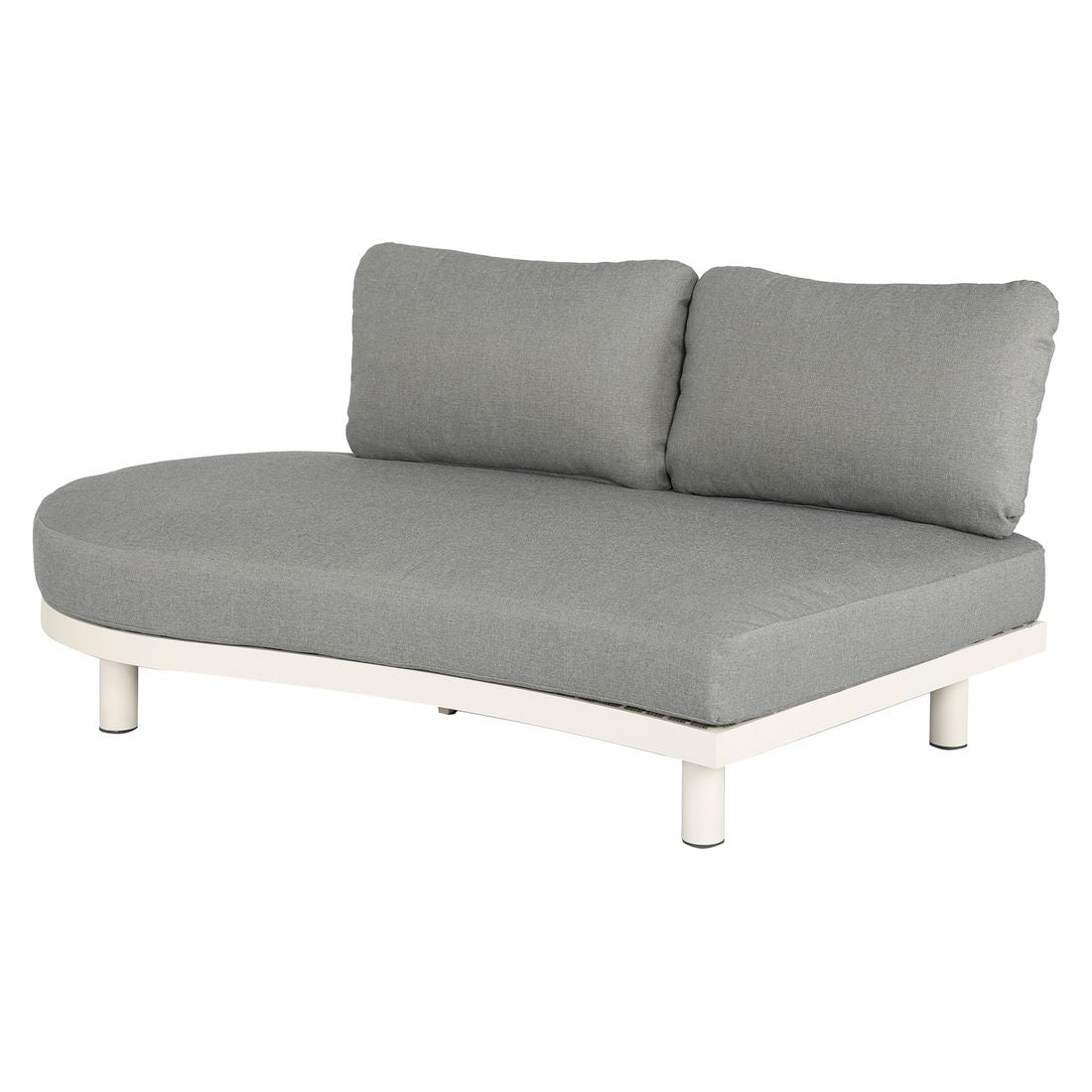 Loungesett Washington Deluxe aluminium/teak montert på terrasse