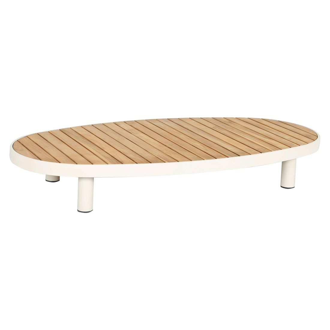Loungesett Washington Deluxe aluminium/teak rope fletting i aluminiumramme