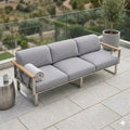 Loungesofa Belvedere rustfritt stål olefin 239 cm forfra