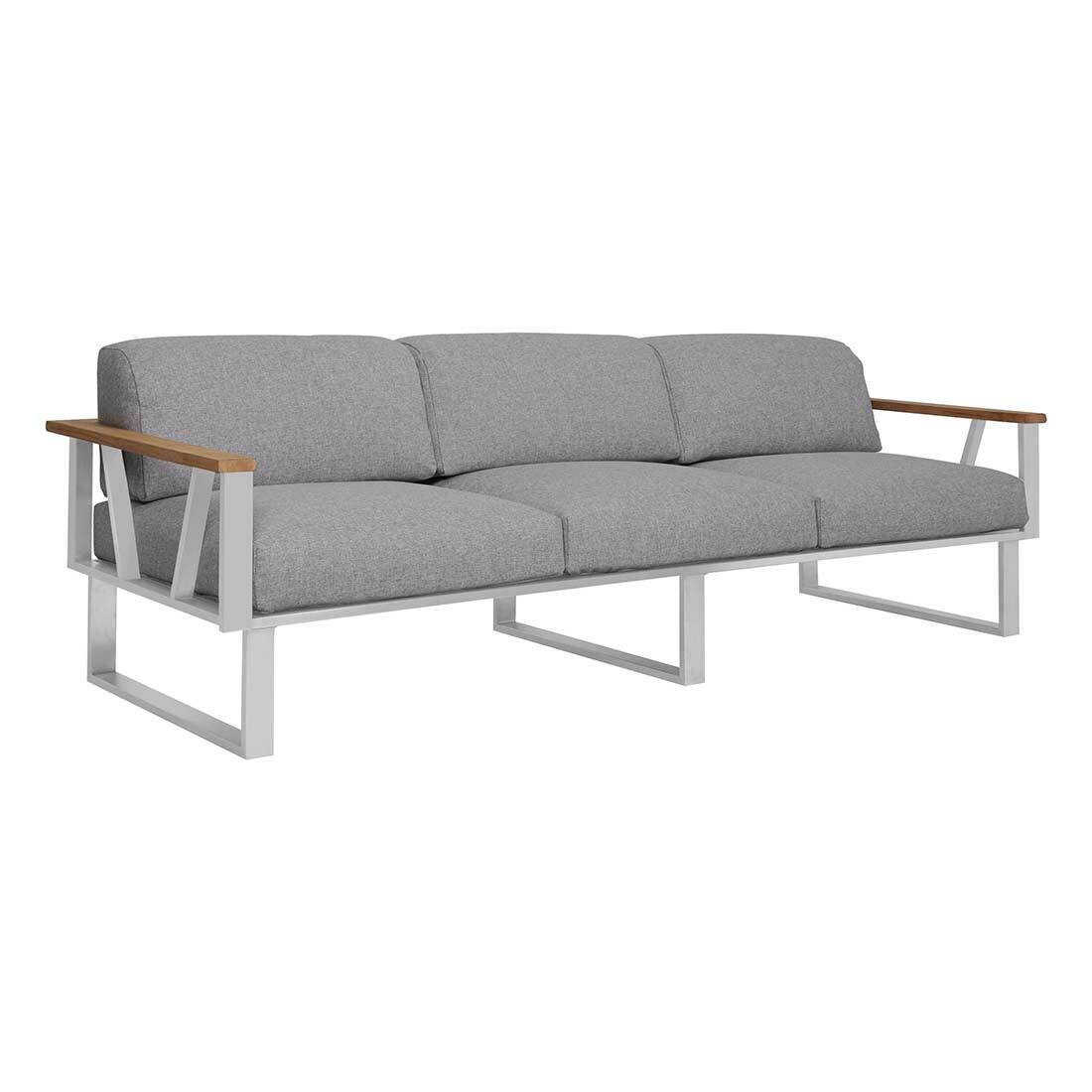 Loungesofa Belvedere rustfritt stål olefin 239 cm bakside