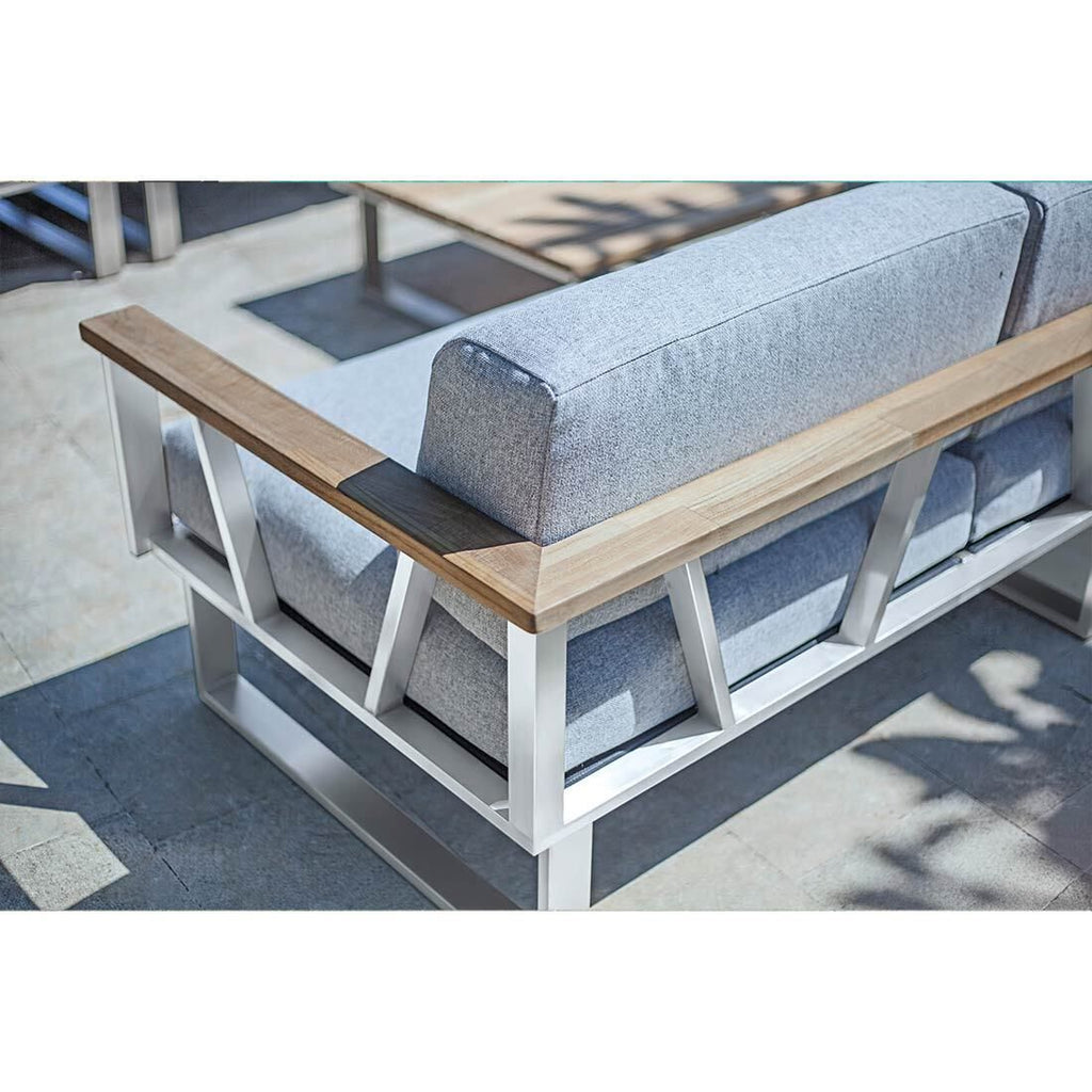 Loungesofa Belvedere rustfritt stål olefin 239 cm montert