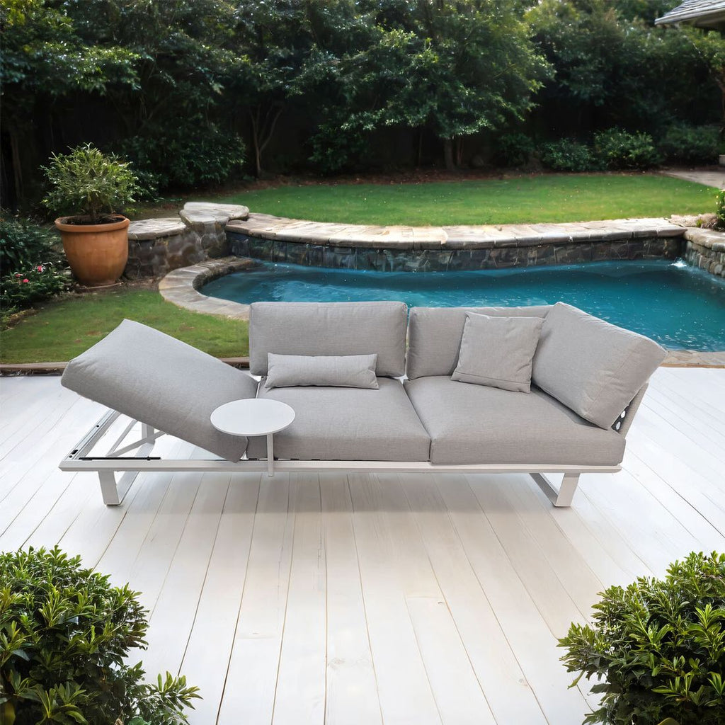 Loungesofa Boom regulerbar aluminium 249 cm forfra