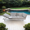 Loungesofa Boom regulerbar aluminium 249 cm forfra