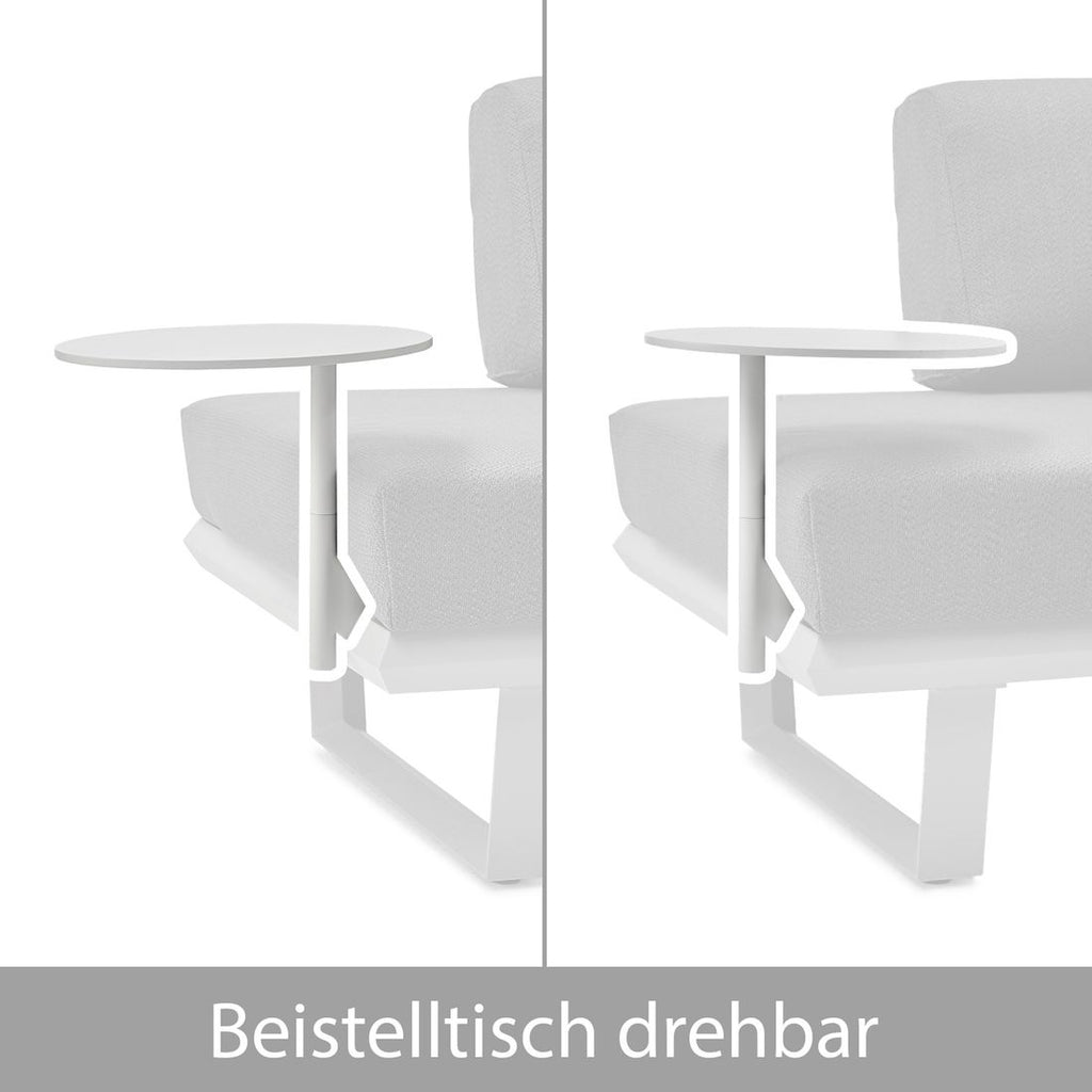 Loungesofa Boom regulerbar aluminium 249 cm nærbilde av aluminiumramme