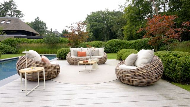 Loungesofa Cocoon polyrotting Bee Wett 236 cm forfra