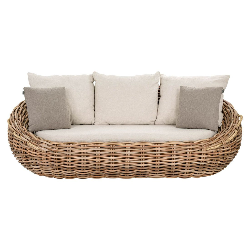 Loungesofa Cocoon polyrotting Bee Wett 236 cm detalj av flettverk