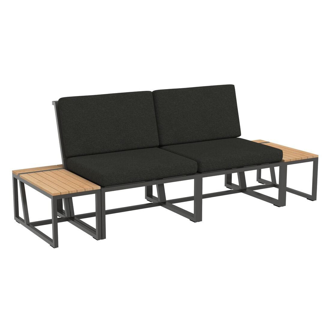 Loungesofa Havanna aluminium/utestoff 208 cm detalj av stoff