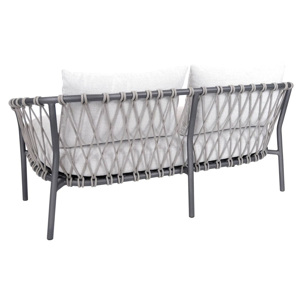 Loungesofa Klea aluminium tau Sunbrella 174 cm montert i hage