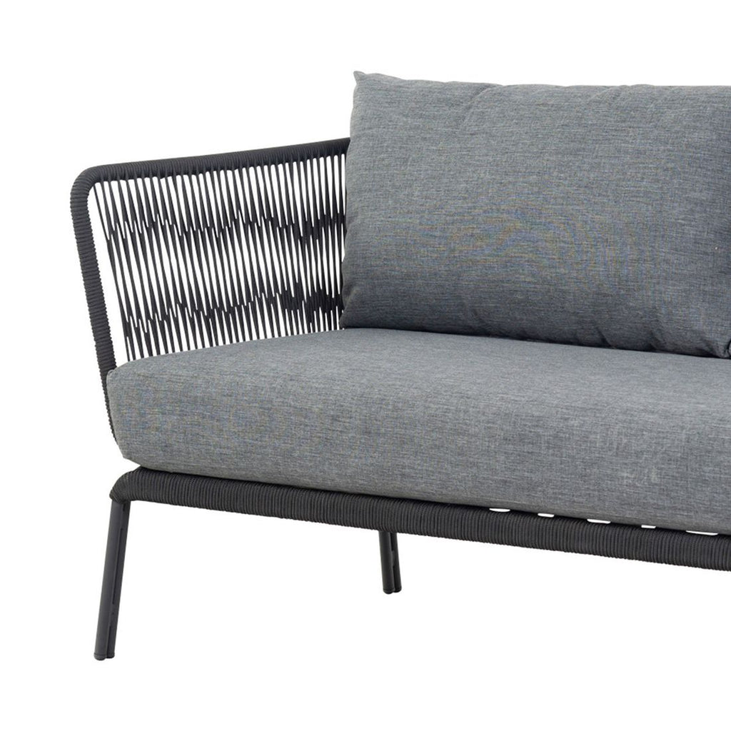 Loungesofa Lion stål/tau 175 cm nærbilde stoff