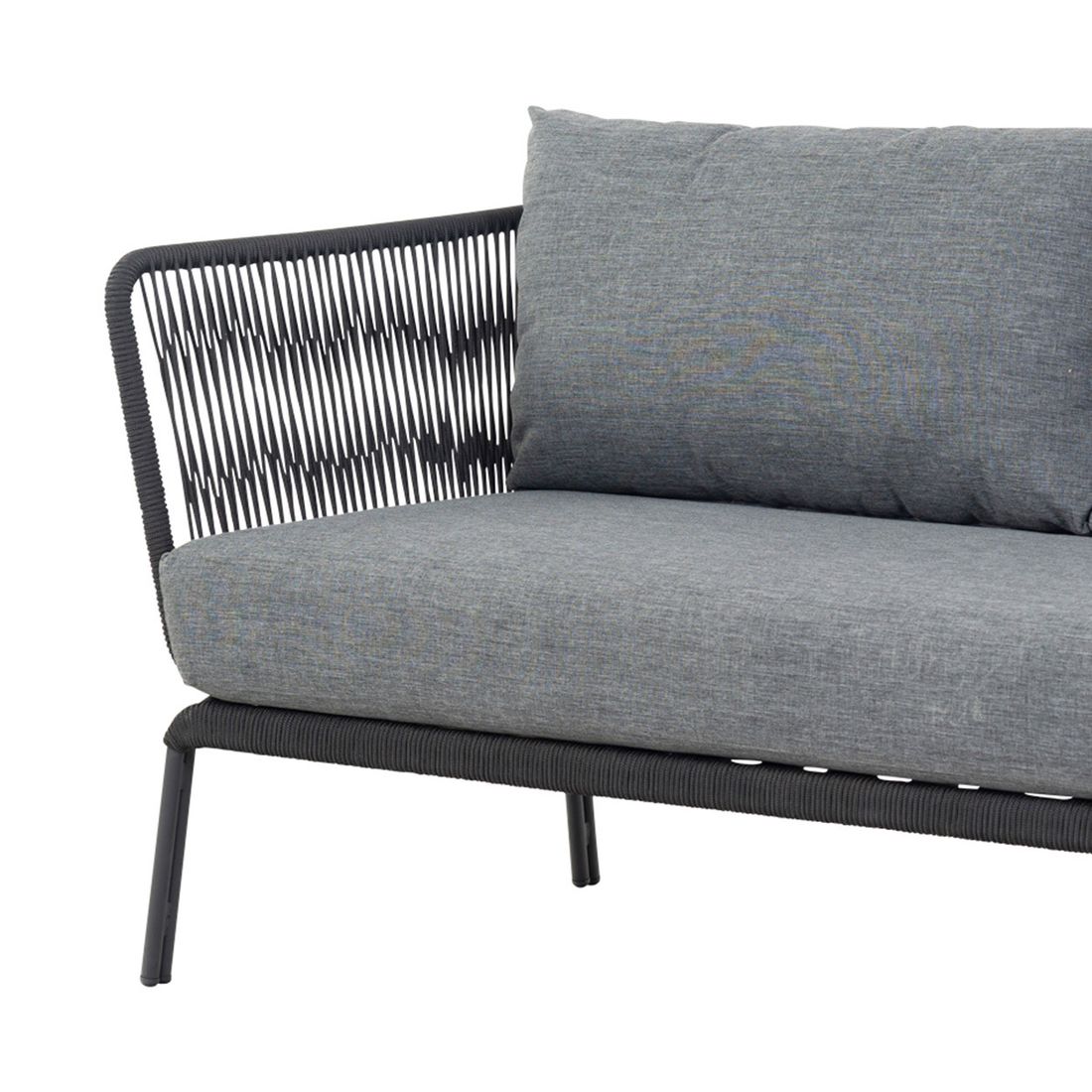 Loungesofa Lion stål/tau 175 cm nærbilde stoff