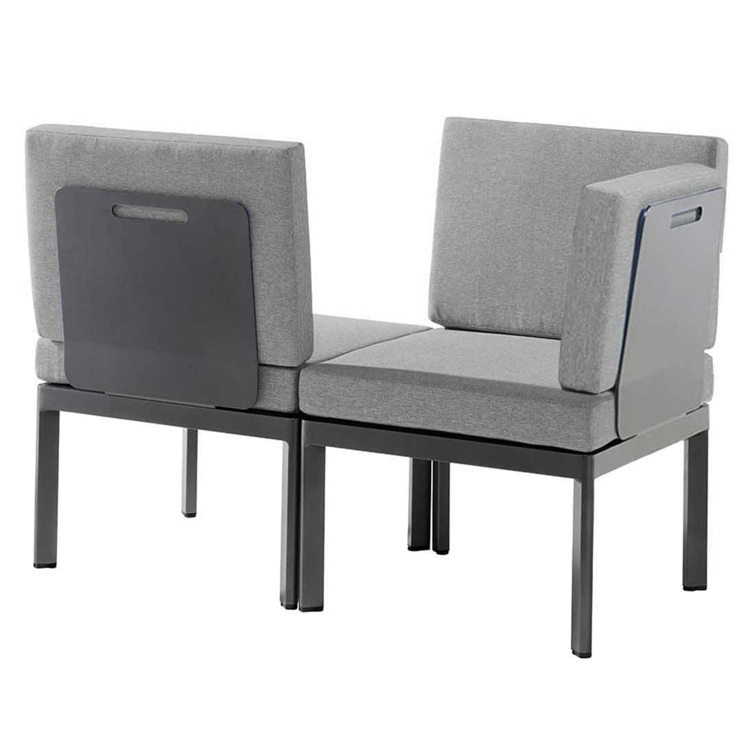 Loungesofa Lugo aluminium/Sunproof - Sieger montert på terrasse