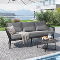 Loungesofa Monet aluminium tau olefin 210 cm front