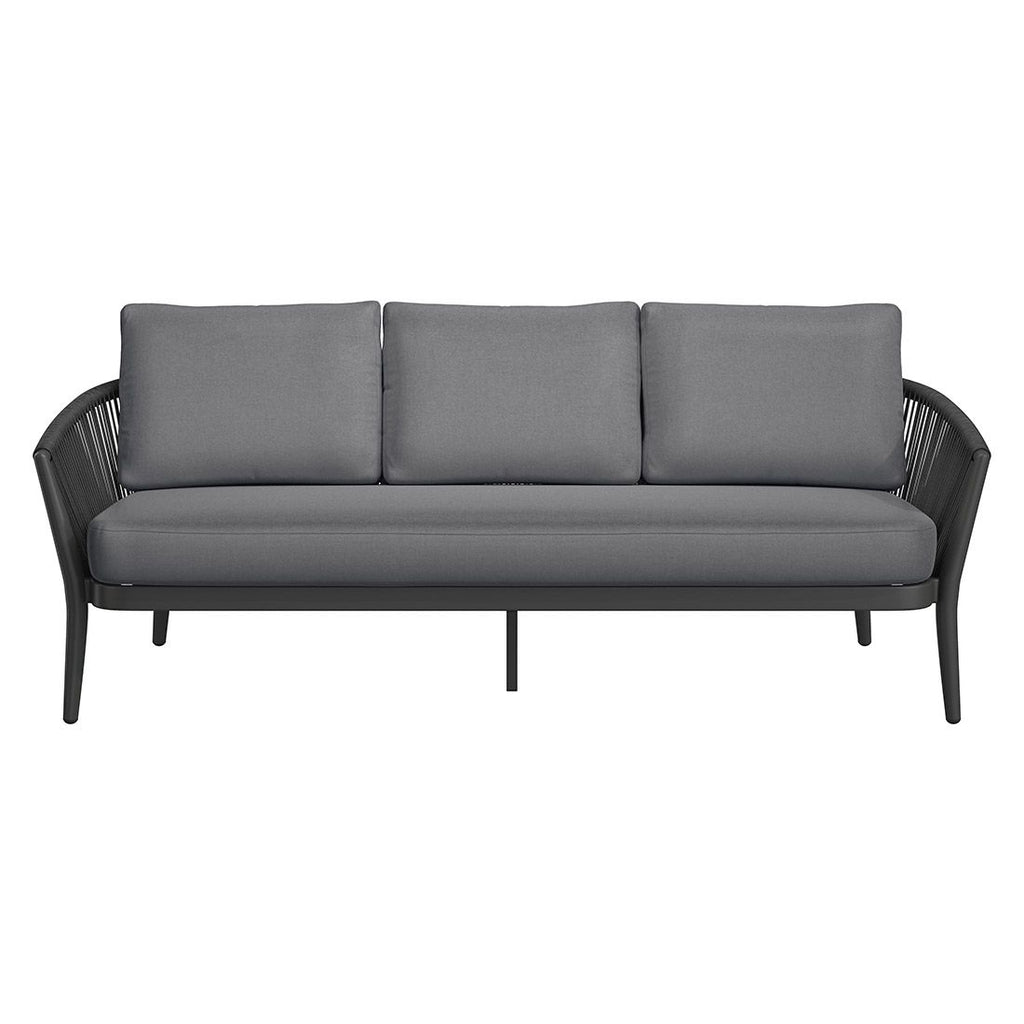 Loungesofa Monet aluminium tau olefin 210 cm montert i hage